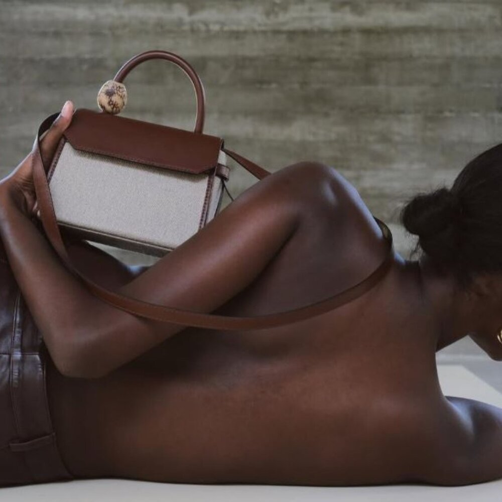 Ballen Cari x Tagua Bag in Gesso Nappa Leather